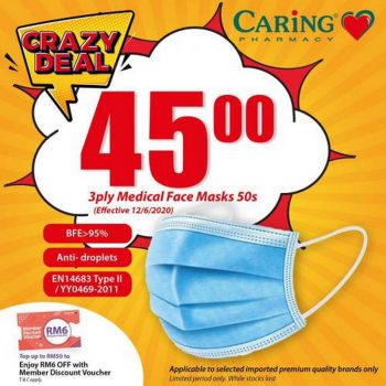 Caring-Pharmacy-Face-Masks-Crazy-Deals-Promotion-350x350 - Beauty & Health Health Supplements Johor Kedah Kelantan Kuala Lumpur Melaka Negeri Sembilan Pahang Penang Perak Perlis Promotions & Freebies Putrajaya Sabah Sarawak Selangor Terengganu 