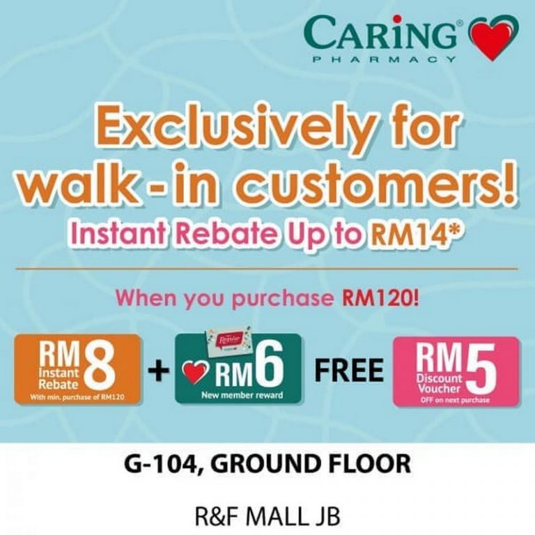 Now Till 30 Jun 2020 Caring Pharmacy Instant Rebate Promo At R F Mall 