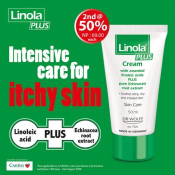 Caring-Pharmacy-Linola-PLUS-Cream-Promo-350x350 - Beauty & Health Health Supplements Johor Kedah Kelantan Kuala Lumpur Melaka Negeri Sembilan Pahang Penang Perak Perlis Personal Care Promotions & Freebies Putrajaya Sabah Sarawak Selangor Terengganu 