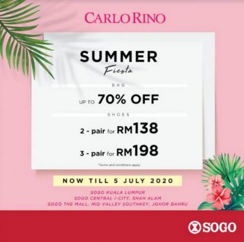 Carlo-Rino-Summer-Fiesta-Sale-at-Sogo-350x348 - Bags Fashion Accessories Fashion Lifestyle & Department Store Johor Kuala Lumpur Malaysia Sales Selangor 