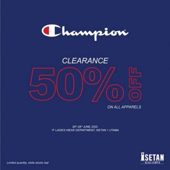 Champion-Clearance-Sale-at-Isetan-1-Utama-350x350 - Apparels Fashion Accessories Fashion Lifestyle & Department Store Footwear Selangor Warehouse Sale & Clearance in Malaysia 