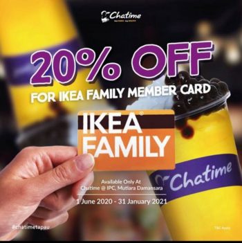 Chatime-Beverage-Extra-20-Off-Promotion-with-Ikea-Family-Card-350x351 - Beverages Food , Restaurant & Pub Promotions & Freebies Selangor 