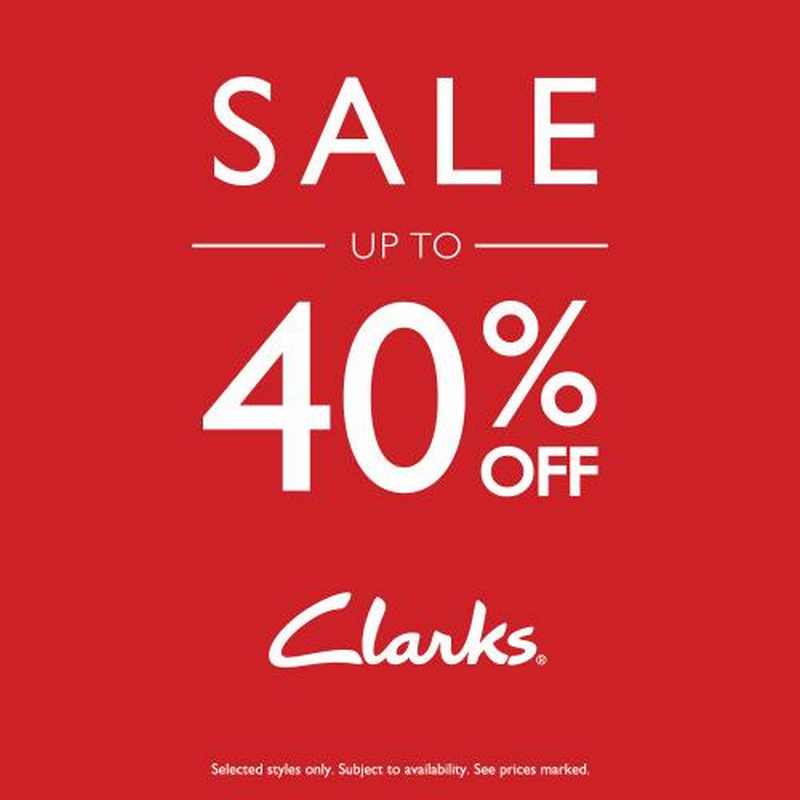 Now till 5 Jul 2020: Clarks 40% off 