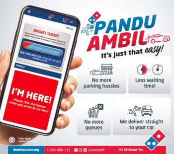 Dominos-Pandu-Ambil-Service-1-350x310 - Beverages Food , Restaurant & Pub Johor Kedah Kelantan Kuala Lumpur Melaka Negeri Sembilan Online Store Pahang Penang Perak Perlis Pizza Promotions & Freebies Putrajaya Sabah Sarawak Selangor Terengganu 