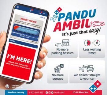 Dominos-Pandu-Ambil-Service-1-350x310 - Beverages Food , Restaurant & Pub Johor Kedah Kelantan Kuala Lumpur Melaka Negeri Sembilan Online Store Pahang Penang Perak Perlis Pizza Promotions & Freebies Putrajaya Sabah Sarawak Selangor Terengganu 