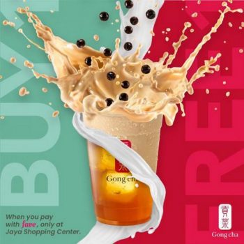 Gong-Cha-Buy-1-Free-1-Promotion-Pay-with-FavePay-at-Jaya-Shopping-Centre-350x350 - Beverages Food , Restaurant & Pub Promotions & Freebies Selangor 