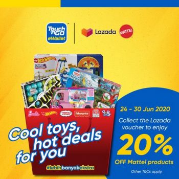 Lazada-Mattel-20-OFF-Promotion-Promotion-with-Touch-n-Go-350x350 - Johor Kedah Kelantan Kuala Lumpur Melaka Negeri Sembilan Online Store Others Pahang Penang Perak Perlis Promotions & Freebies Putrajaya Sabah Sarawak Selangor Terengganu 