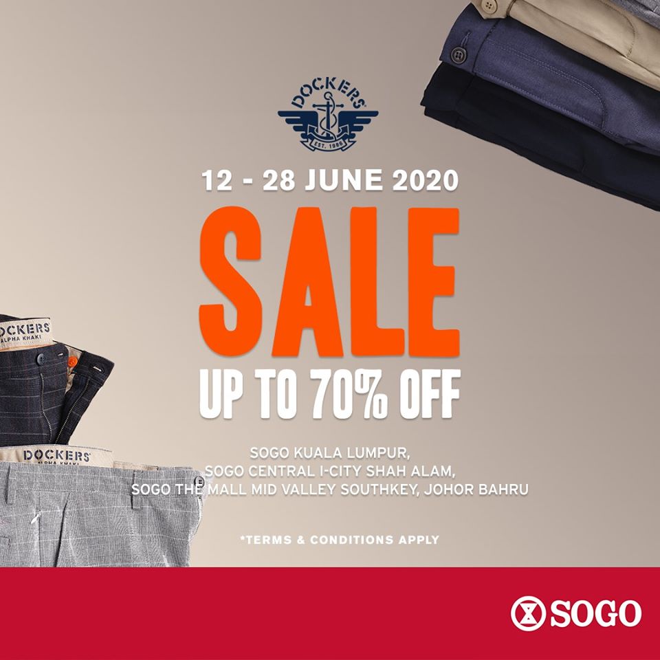 12-28 Jun 2020: Levi's and Dockers 70% off Sale at SOGO -  