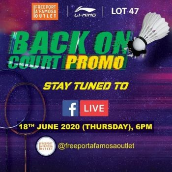 Li-Ning-Back-On-Court-Promo-at-Freeport-AFamosa-Outlet-350x350 - Fashion Lifestyle & Department Store Melaka Promotions & Freebies Sportswear 