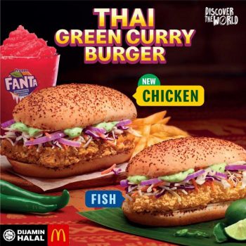 McDonalds-Thai-Green-Curry-Burger-350x350 - Beverages Food , Restaurant & Pub Johor Kedah Kelantan Kuala Lumpur Melaka Negeri Sembilan Pahang Penang Perak Perlis Promotions & Freebies Putrajaya Sabah Sarawak Selangor Terengganu 