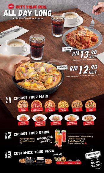 Pizza-Hut’s-Value-Deal-Promo-350x583 - Beverages Food , Restaurant & Pub Johor Kedah Kelantan Kuala Lumpur Melaka Negeri Sembilan Pahang Penang Perak Perlis Pizza Promotions & Freebies Putrajaya Sabah Sarawak Selangor Terengganu 