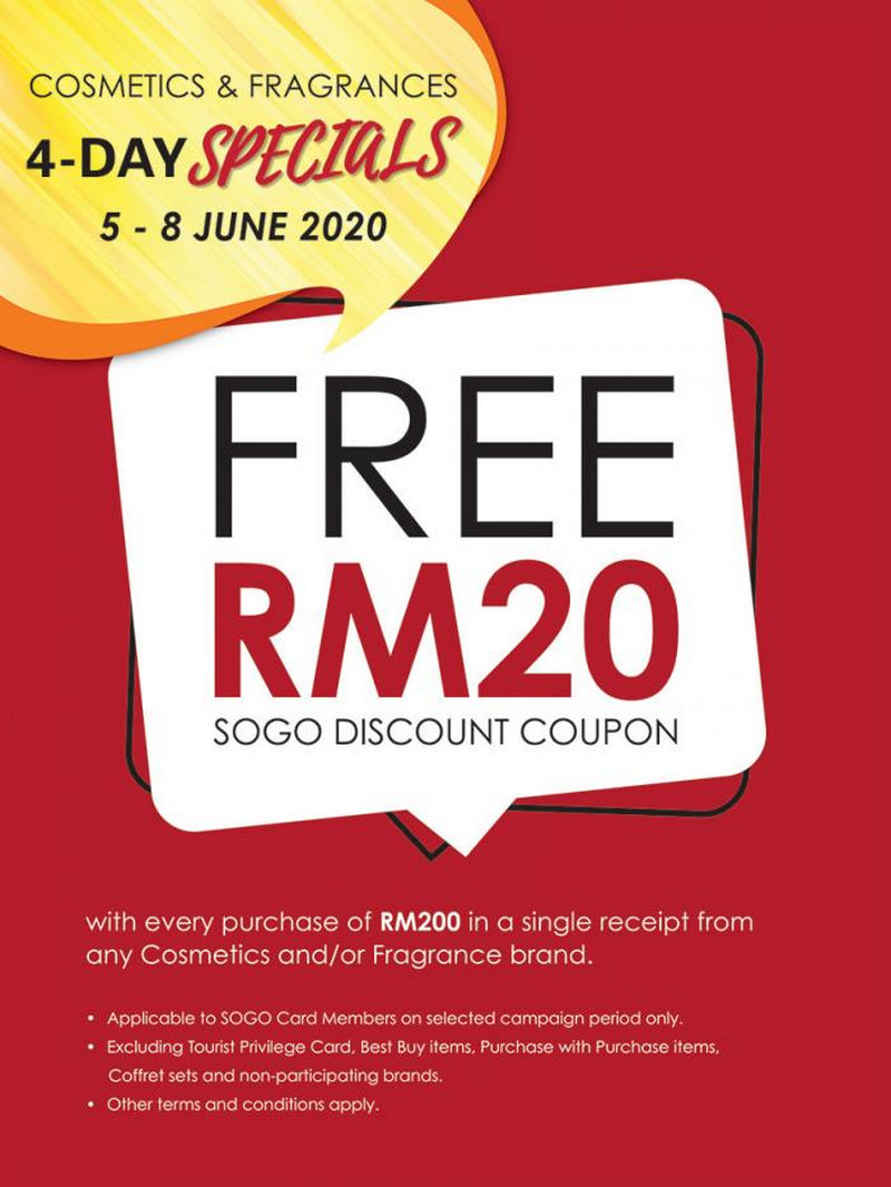 5-8 Jun 2020: Parkson Card Members Day Sale 