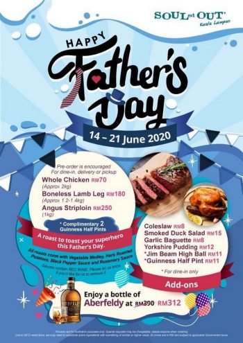SOULed-Out-Fathers-Day-Promo-350x495 - Beverages Food , Restaurant & Pub Kuala Lumpur Promotions & Freebies Selangor 