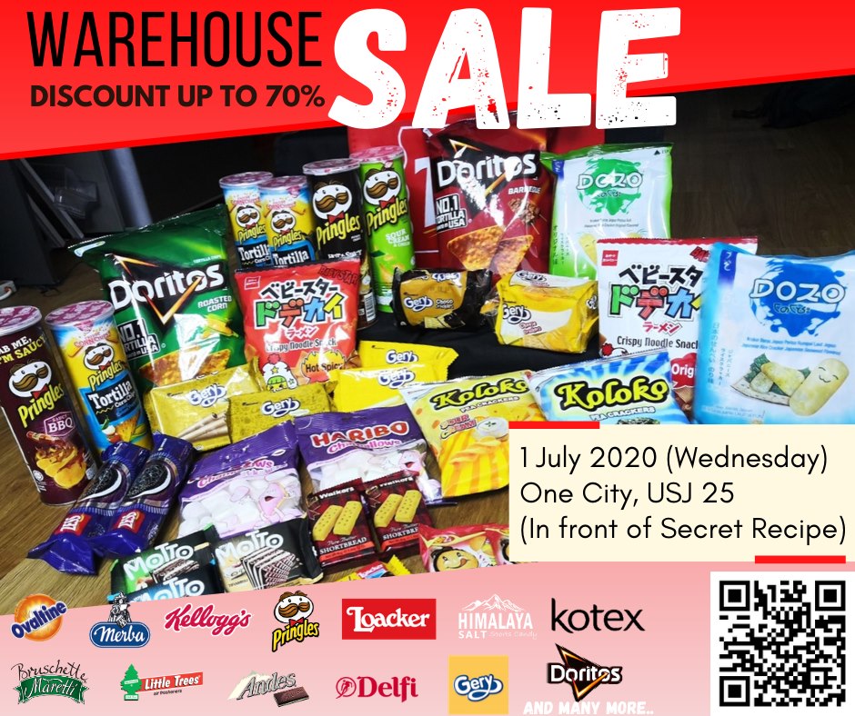 Snack-Warehouse-Sale-One-City-2020-July-Malaysia-Jualan-Gudang-000 - Beverages Food , Restaurant & Pub Selangor Snacks Warehouse Sale & Clearance in Malaysia 