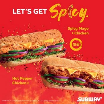 Subway-New-Spicy-Mayo-Chicken-Sub-and-Hot-Pepper-Chicken-Sub-Promo-350x350 - Beverages Food , Restaurant & Pub Johor Kedah Kelantan Kuala Lumpur Melaka Negeri Sembilan Pahang Penang Perak Perlis Promotions & Freebies Putrajaya Sabah Sarawak Selangor Terengganu 