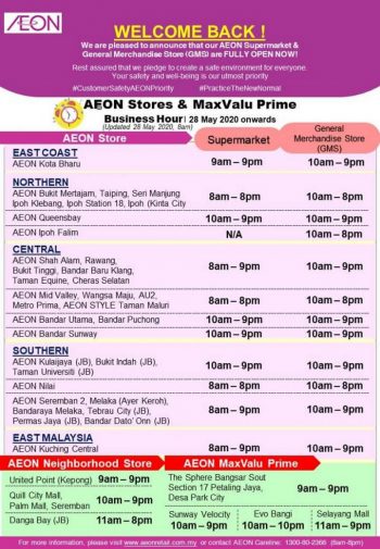 Supermarket-and-Convenience-Store-Opening-Hours-During-Movement-Control-Period-350x505 - Events & Fairs Johor Kedah Kelantan Kuala Lumpur Melaka Negeri Sembilan Pahang Penang Perak Perlis Putrajaya Sabah Sarawak Selangor Supermarket & Hypermarket Terengganu 