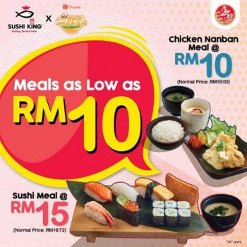 Sushi-King-Meals-As-Low-As-RM10-Promotion-on-Shopee-350x350 - Beverages Food , Restaurant & Pub Johor Kedah Kelantan Kuala Lumpur Melaka Negeri Sembilan Online Store Pahang Penang Perak Perlis Promotions & Freebies Putrajaya Sabah Sarawak Selangor Terengganu 