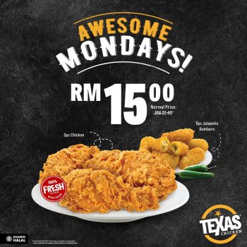 Texas-Chicken-Awesome-Mondays-Promo-350x350 - Beverages Food , Restaurant & Pub Johor Kedah Kelantan Kuala Lumpur Melaka Negeri Sembilan Pahang Penang Perak Perlis Promotions & Freebies Putrajaya Sabah Sarawak Selangor Terengganu 