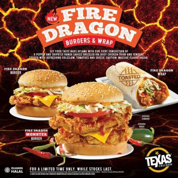 Texas-Chicken-New-Fire-Dragon-Burgers-Wrap-Promo-350x350 - Beverages Food , Restaurant & Pub Johor Kedah Kelantan Kuala Lumpur Melaka Negeri Sembilan Pahang Penang Perak Perlis Promotions & Freebies Putrajaya Sabah Sarawak Selangor Terengganu 