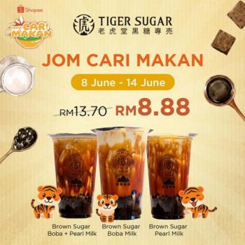 Tiger-Sugar-Jom-Cari-Makan-Promotion-on-Shopee-350x350 - Beverages Food , Restaurant & Pub Johor Kedah Kelantan Kuala Lumpur Melaka Negeri Sembilan Online Store Pahang Penang Perak Perlis Promotions & Freebies Putrajaya Sabah Sarawak Selangor Terengganu 