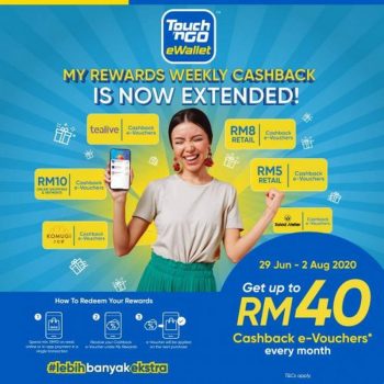 Touch-‘n-Go-Free-Guaranteed-Weekly-Cashback-e-Vouchers-350x350 - Johor Kedah Kelantan Kuala Lumpur Melaka Negeri Sembilan Online Store Others Pahang Penang Perak Perlis Promotions & Freebies Putrajaya Sabah Sarawak Selangor Terengganu 