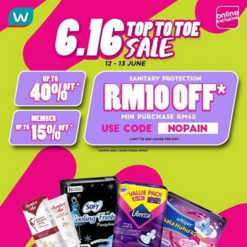 Watsons-6.16-Sanitary-Protection-Products-Promotion-350x350 - Beauty & Health Health Supplements Johor Kedah Kelantan Kuala Lumpur Melaka Negeri Sembilan Online Store Pahang Penang Perak Perlis Personal Care Promotions & Freebies Putrajaya Sabah Sarawak Selangor Terengganu 