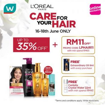 Watsons-Loreal-Hair-Care-Promotion-350x350 - Beauty & Health Hair Care Johor Kedah Kelantan Kuala Lumpur Melaka Negeri Sembilan Online Store Pahang Penang Perak Perlis Personal Care Promotions & Freebies Putrajaya Sabah Sarawak Selangor Terengganu 