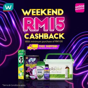 Watsons-Online-Weekend-Cashback-Promotion-1-350x350 - Beauty & Health Health Supplements Johor Kedah Kelantan Kuala Lumpur Melaka Negeri Sembilan Online Store Pahang Penang Perak Perlis Personal Care Promotions & Freebies Putrajaya Sabah Sarawak Selangor Terengganu 