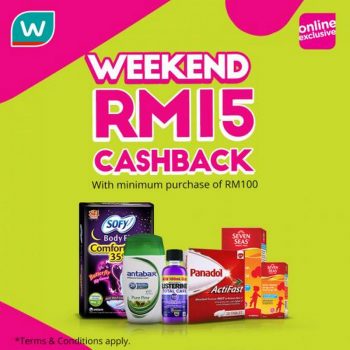 Watsons-Online-Weekend-Cashback-Promotion-350x350 - Beauty & Health Health Supplements Johor Kedah Kelantan Kuala Lumpur Melaka Negeri Sembilan Pahang Penang Perak Perlis Personal Care Promotions & Freebies Putrajaya Sabah Sarawak Selangor Terengganu 