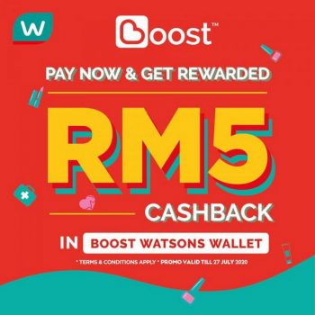 Watsons-RM5-Cashback-Promotion-Pay-with-Boost-350x350 - Beauty & Health Health Supplements Johor Kedah Kelantan Kuala Lumpur Melaka Negeri Sembilan Pahang Penang Perak Perlis Personal Care Promotions & Freebies Putrajaya Sabah Sarawak Selangor Terengganu 