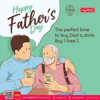 myNEWS-Fathers-Day-Promotion-Buy-1-Free-1-Maru-Latte-350x350 - Beverages Food , Restaurant & Pub Johor Kedah Kelantan Kuala Lumpur Melaka Negeri Sembilan Pahang Penang Perak Perlis Promotions & Freebies Putrajaya Sabah Sarawak Selangor Supermarket & Hypermarket Terengganu 