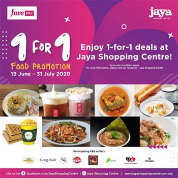 1-For-1-Food-Promotion-at-Jaya-Shopping-Centre-350x350 - Beverages Food , Restaurant & Pub Promotions & Freebies Selangor 