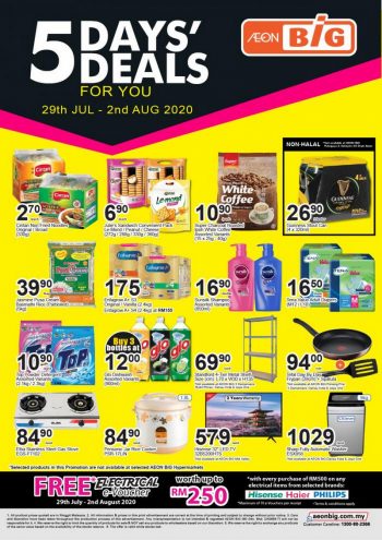 AEON-BiG-5-Days-Deals-Promotion-350x495 - Johor Kedah Kelantan Kuala Lumpur Melaka Negeri Sembilan Pahang Penang Perak Perlis Promotions & Freebies Putrajaya Sabah Sarawak Selangor Supermarket & Hypermarket Terengganu 