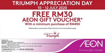 AEON-Triumph-Appreciation-Day-Sale-350x179 - Fashion Lifestyle & Department Store Johor Kuala Lumpur Lingerie Malaysia Sales Penang Selangor Supermarket & Hypermarket 