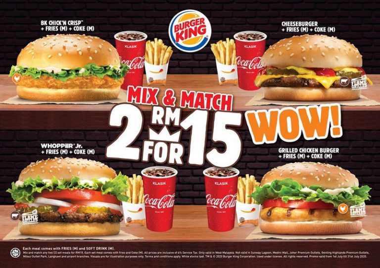 131 Jul 2020 Burger King Mix & Match Promo