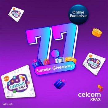 Celcom-Axiata-Xpax-7.7-Surprise-Giveaway-350x350 - Johor Kedah Kelantan Kuala Lumpur Melaka Negeri Sembilan Online Store Others Pahang Penang Perak Perlis Promotions & Freebies Putrajaya Sabah Sarawak Selangor Terengganu 