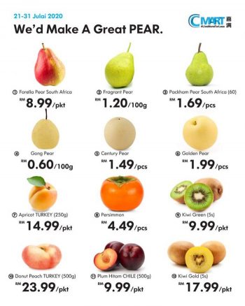 Cmart-Pear-Promotion-1-350x438 - Johor Kedah Kelantan Kuala Lumpur Melaka Negeri Sembilan Pahang Penang Perak Perlis Promotions & Freebies Putrajaya Sabah Sarawak Selangor Supermarket & Hypermarket Terengganu 