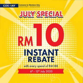 Cosway-July-RM10-Instant-Rebate-Promotion-350x350 - Johor Kedah Kelantan Kuala Lumpur Melaka Negeri Sembilan Online Store Others Pahang Penang Perak Perlis Promotions & Freebies Putrajaya Sabah Sarawak Selangor Terengganu 