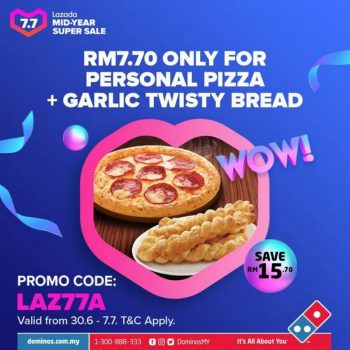 Dominos-Pizza-7.7-Mid-Year-Sale-Promotion-on-Lazada-350x350 - Beverages Food , Restaurant & Pub Johor Kedah Kelantan Kuala Lumpur Melaka Negeri Sembilan Online Store Pahang Penang Perak Perlis Pizza Promotions & Freebies Putrajaya Sabah Sarawak Selangor Terengganu 