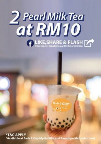 Each-a-Cup-Pearl-Milk-Tea-Promo-350x495 - Beverages Food , Restaurant & Pub Johor Melaka Promotions & Freebies 