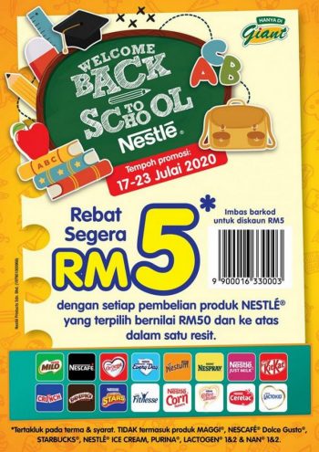 Giant-Nestle-Back-To-School-Promotion-350x495 - Johor Kedah Kelantan Kuala Lumpur Melaka Negeri Sembilan Pahang Penang Perak Perlis Promotions & Freebies Putrajaya Sabah Sarawak Selangor Supermarket & Hypermarket Terengganu 