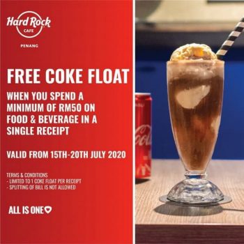 Hard-Rock-Cafe-Free-Coke-Float-Promo-350x350 - Beverages Food , Restaurant & Pub Penang Promotions & Freebies 
