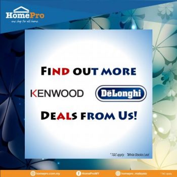 HomePro-Kenwood-Delonghi-Brand-Sales-3-350x350 - Electronics & Computers Johor Kedah Kelantan Kitchen Appliances Kuala Lumpur Malaysia Sales Melaka Negeri Sembilan Pahang Penang Perak Perlis Putrajaya Sabah Sarawak Selangor Terengganu 