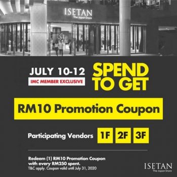 Isetan-The-Japan-Store-RM10-Promotion-Coupon-350x350 - Kuala Lumpur Promotions & Freebies Selangor Supermarket & Hypermarket 