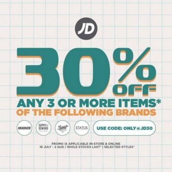 JD-Sports-30-off-Promo-at-Mahkota-Parade-350x350 - Melaka Others Promotions & Freebies 