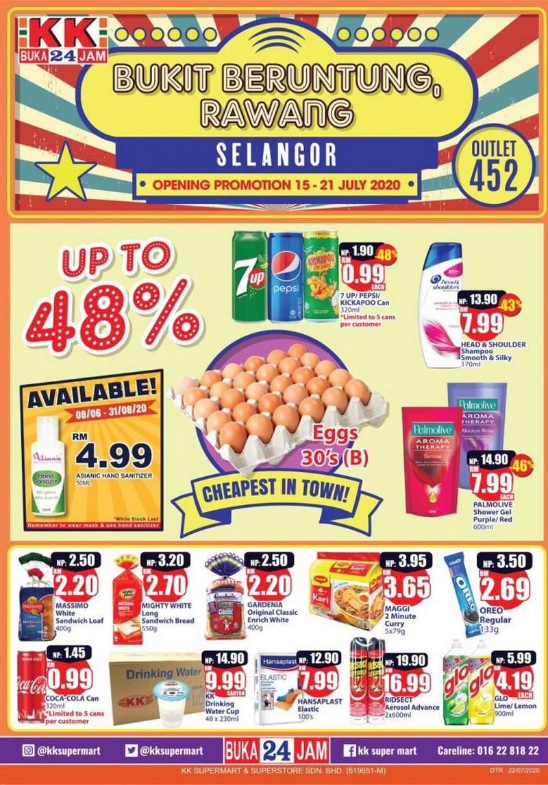 15 21 Jul 2020 Kk Super Mart Opening Promotion At Bukit Beruntung Rawang Everydayonsales Com