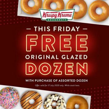 Krispy-Kreme-Doughnuts-Free-Original-Glazed-Dozen-350x350 - Beverages Food , Restaurant & Pub Johor Kedah Kelantan Kuala Lumpur Melaka Negeri Sembilan Pahang Penang Perak Perlis Promotions & Freebies Putrajaya Sabah Sarawak Selangor Terengganu 