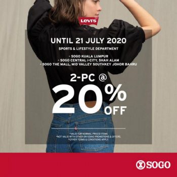 Levis-2-PC-20-off-Promotion-at-Sogo-350x350 - Apparels Fashion Accessories Fashion Lifestyle & Department Store Johor Kuala Lumpur Promotions & Freebies Selangor 