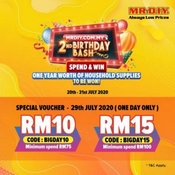 MR-DIY-Online-2nd-Birthday-Bash-Promotion-350x350 - Home & Garden & Tools Johor Kedah Kelantan Kuala Lumpur Melaka Negeri Sembilan Online Store Pahang Penang Perak Perlis Promotions & Freebies Putrajaya Sabah Safety Tools & DIY Tools Sarawak Selangor Terengganu 
