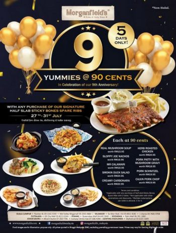 Morganfield’s-Yummies-at-Only-90-Cents-Promo-350x463 - Beverages Food , Restaurant & Pub Johor Kuala Lumpur Negeri Sembilan Pahang Promotions & Freebies Putrajaya Selangor 